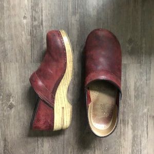 Crimson Dansko Clogs